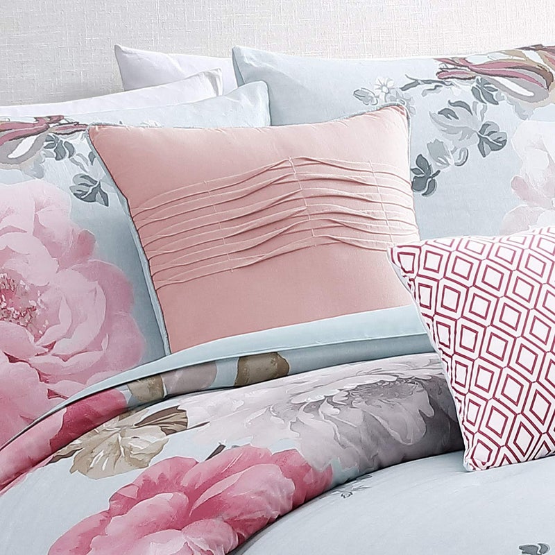 Riverbrook Home Elite Collection Comforter Set, Queen, Ridgely - Spa/Blush, 7 Piece Set - Image 3